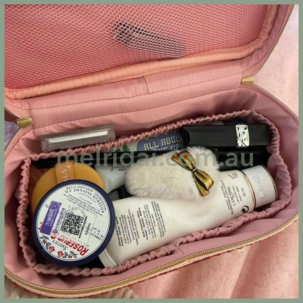 Disney | Tokyodisneysea Heartfelt Strawberry Gift Cosmetic Pouch Bag 东京迪士尼 情人节草莓限定 手提化妆包