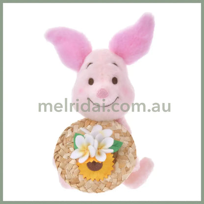 Disney | Tokyodisneystore Winnie The Pooh Piglet Plush Keychain 14×9×8Cm (Straw Hat)