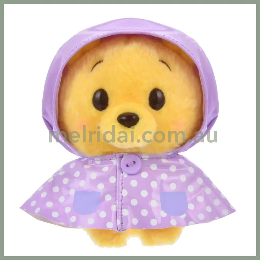 Disney | Urupocha-Chan Mini Plush 11×11×8Cm (Rainy Day) 东京迪士尼 小公仔 豆豆眼/墩墩 帽子可摘（雨衣系列）