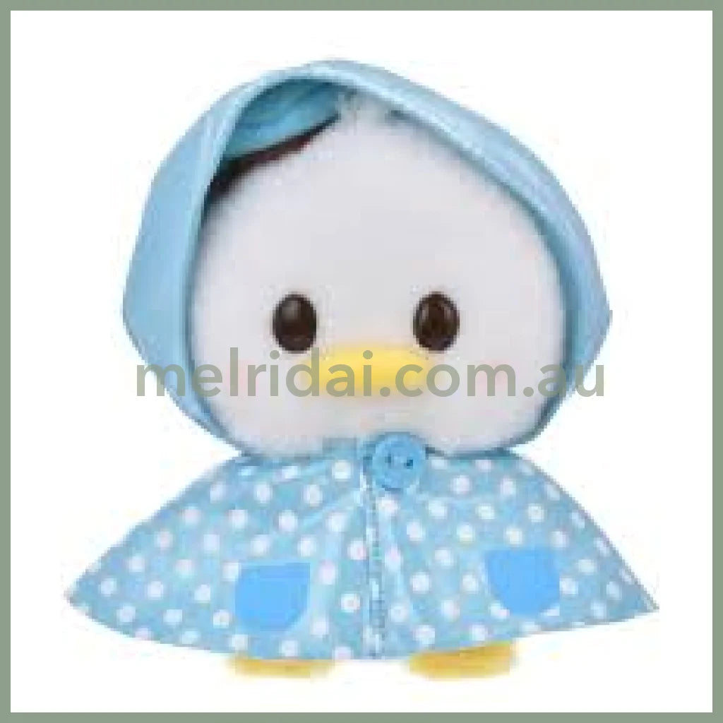Disney | Urupocha-Chan Mini Plush 11×11×8Cm (Rainy Day) 东京迪士尼 小公仔 豆豆眼/墩墩 帽子可摘（雨衣系列） Donald Duck 唐老鸭