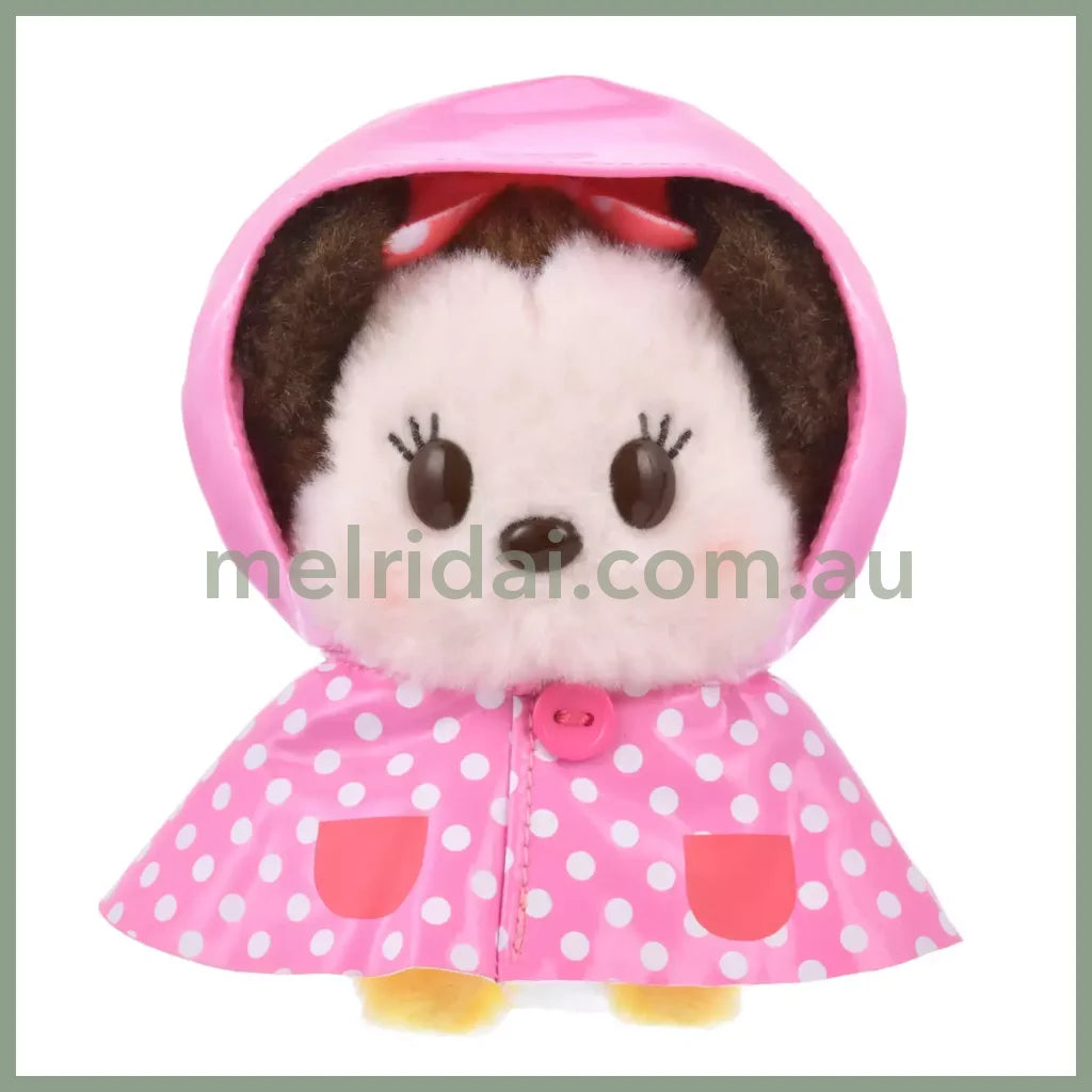 Disney | Urupocha-Chan Mini Plush 11×11×8Cm (Rainy Day) 东京迪士尼 小公仔 豆豆眼/墩墩 帽子可摘（雨衣系列） Minnie Mouse 米妮
