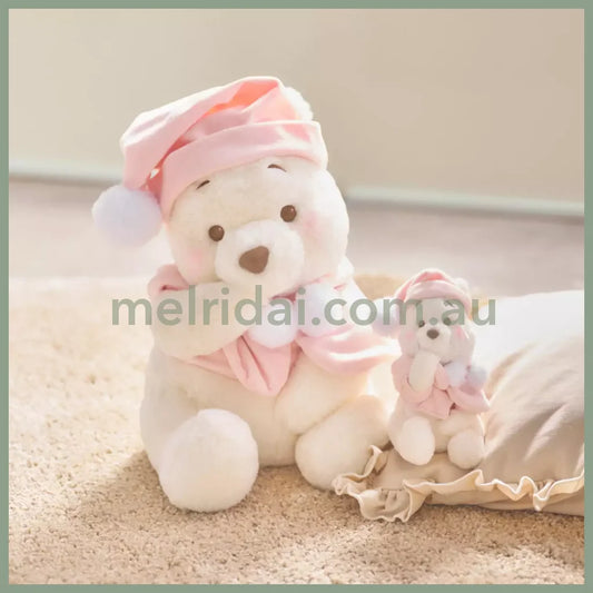 Disney | Winnie The Pooh And Friends Plush Toy M 33×25×25Cm (Fruit Latte Color White Pooh)