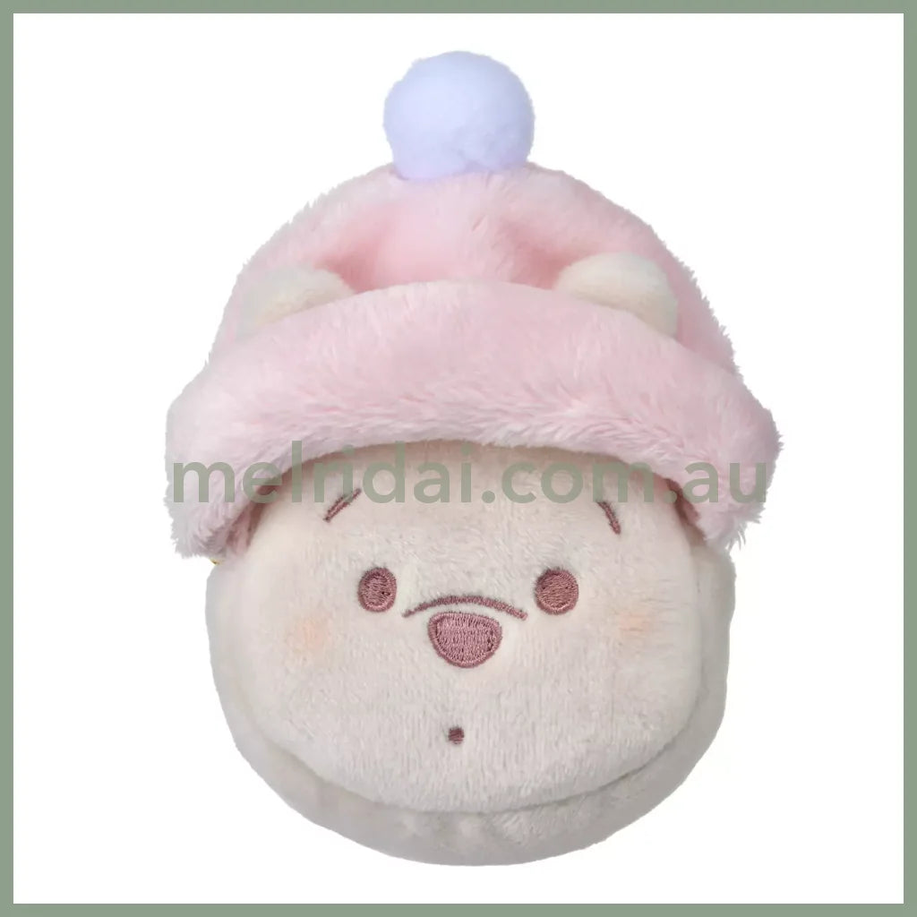 Disney | Winnie The Pooh And Friends Pouch With Carabiner Keychain 11.5×8.5×6Cm (Fruit Latte