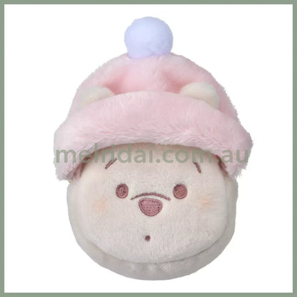 Disney | Winnie The Pooh And Friends Pouch With Carabiner Keychain 11.5×8.5×6Cm (Fruit Latte