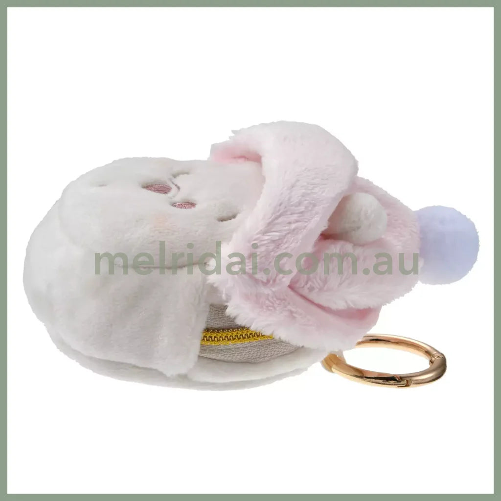 Disney | Winnie The Pooh And Friends Pouch With Carabiner Keychain 11.5×8.5×6Cm (Fruit Latte