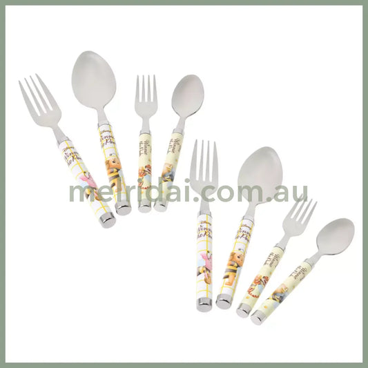 Disney | Winnie The Pooh & Friends Cutlery Set Spoons And Forks 8Pcs (Hondy Day)