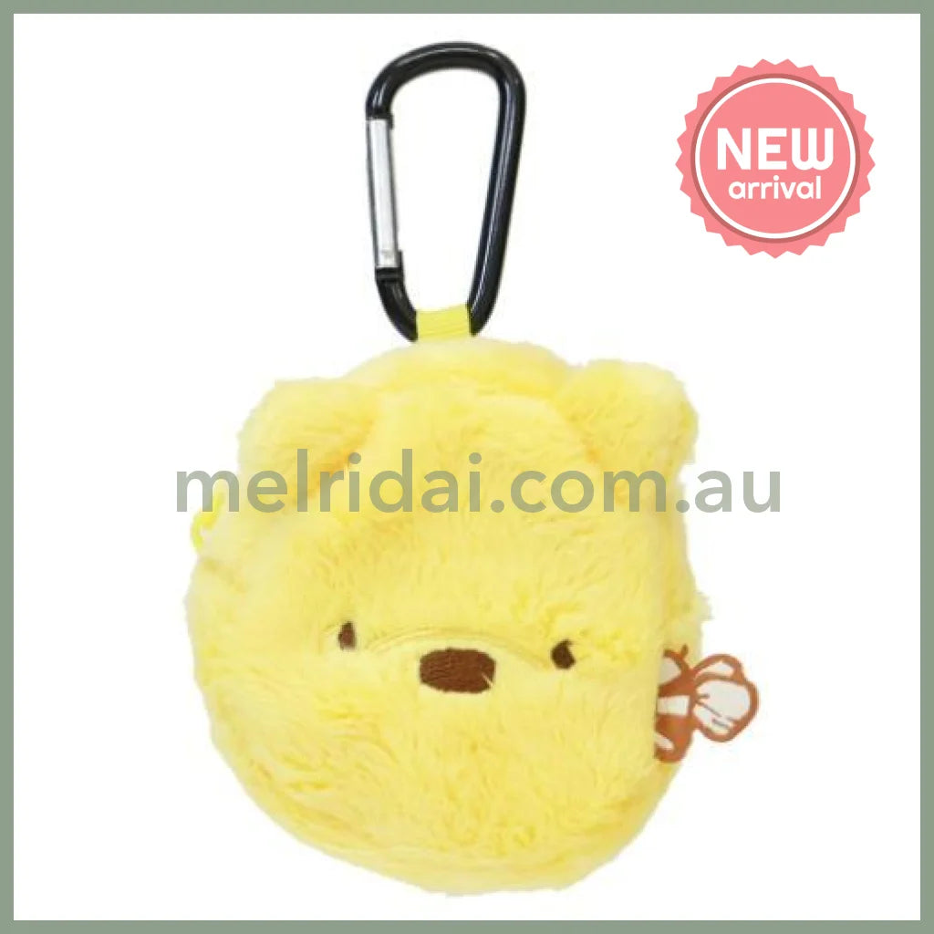 DISNEY | Winnie the Pooh Mini Pouch Carabiner Keychain 90×75×40cm (Face Bee CLASSIC POOH)