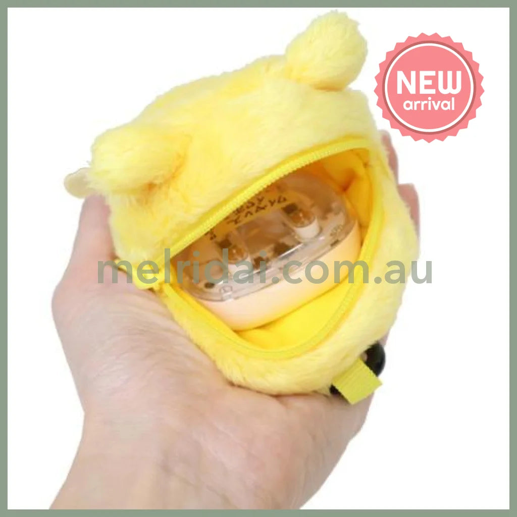 DISNEY | Winnie the Pooh Mini Pouch Carabiner Keychain 90×75×40cm (Face Bee CLASSIC POOH)