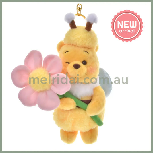 DISNEY | Winnie the Pooh Plush Keychain Mascot Holder Bag Charm H21×W12×D9.5cm (Flower Garden)