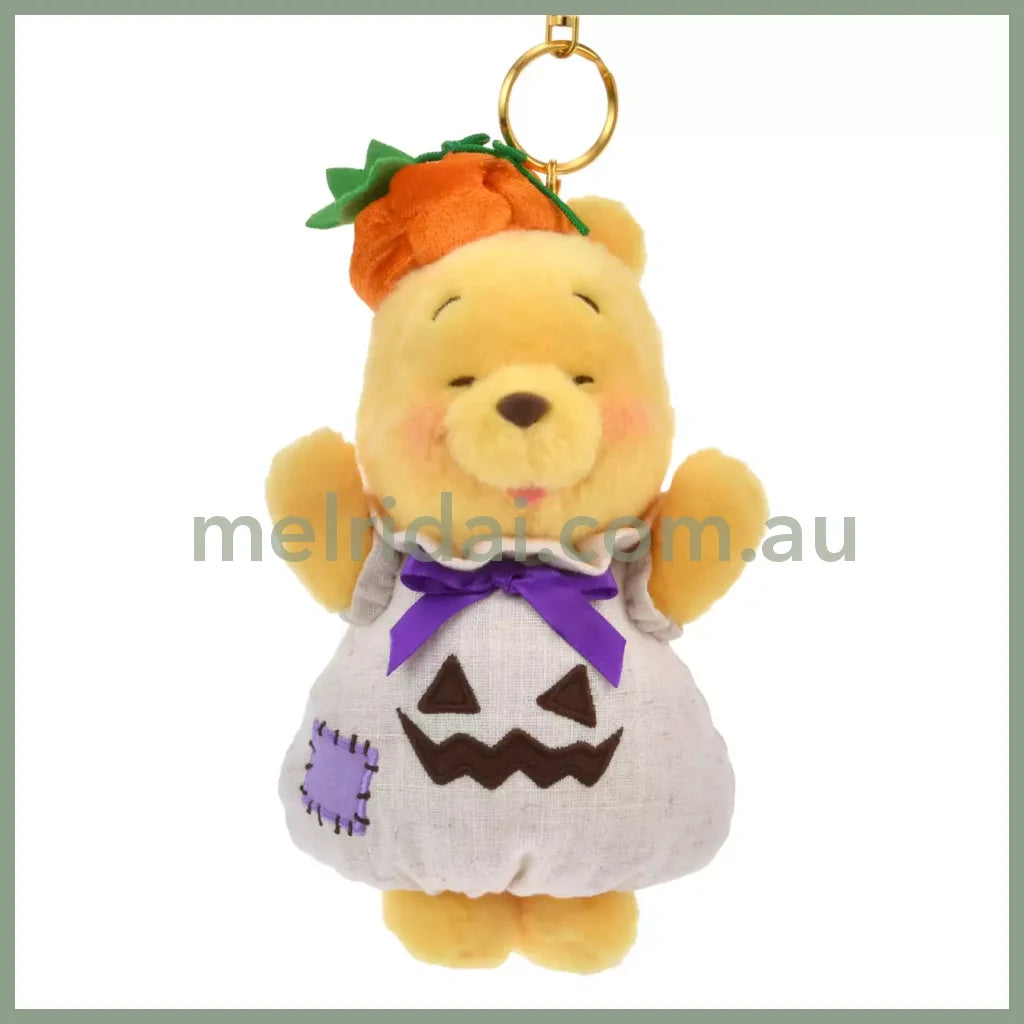 DISNEY | Winnie the Pooh Plush Mascot Keychain 190×100×80mm (Halloween Costume Pumpkin)