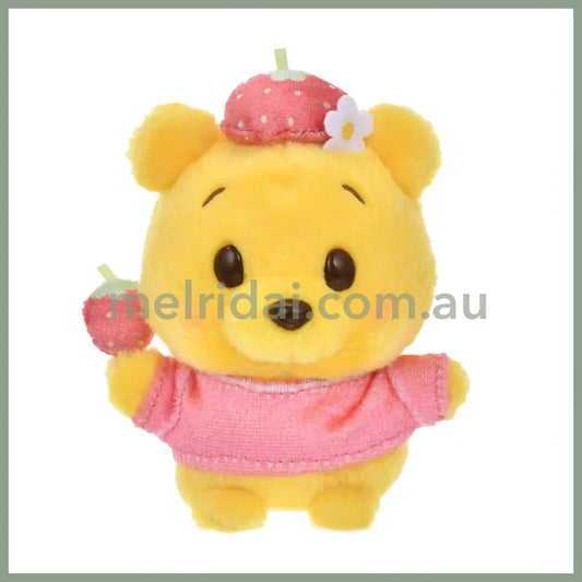 DISNEY | Winnie the Pooh Urupocha-chan Plush Doll H12×W12.5×D8cm (STRAWBERRY COLLECTION)