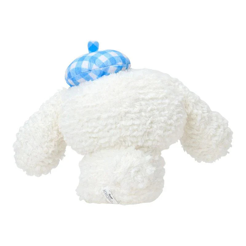 SANRIO | Cinnamoroll Gingham Beret Plush Toy Plush Doll 285×138×185mm (With Bear)