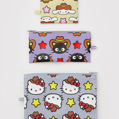 Baggu Flat Pouch Set (Hello Kitty & Friends Western)