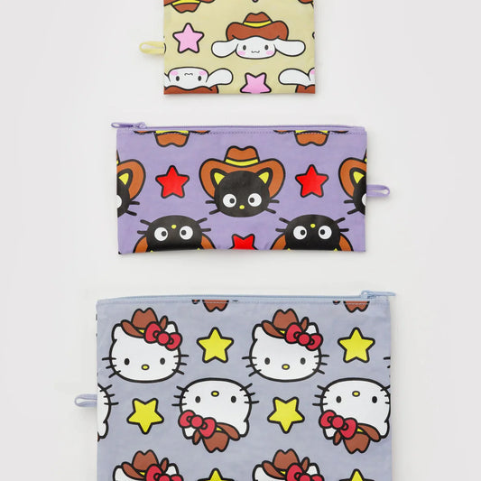 Baggu Flat Pouch Set (Hello Kitty & Friends Western)