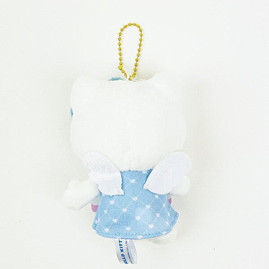 SANRIO | Hello Kitty Angel Blue Mascot Holder Plush Keychain 10cm Approx. (50th Anniversary)