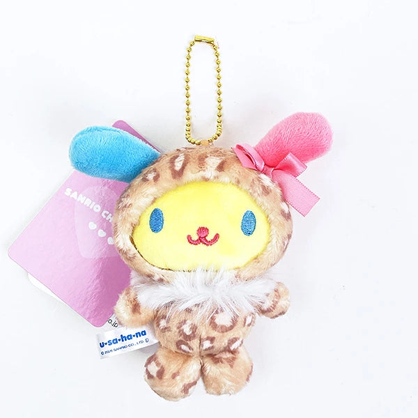 SANRIO | Usahana Mascot Ball Chain Bag Charm keychain 110×105×35mm (Leopard)