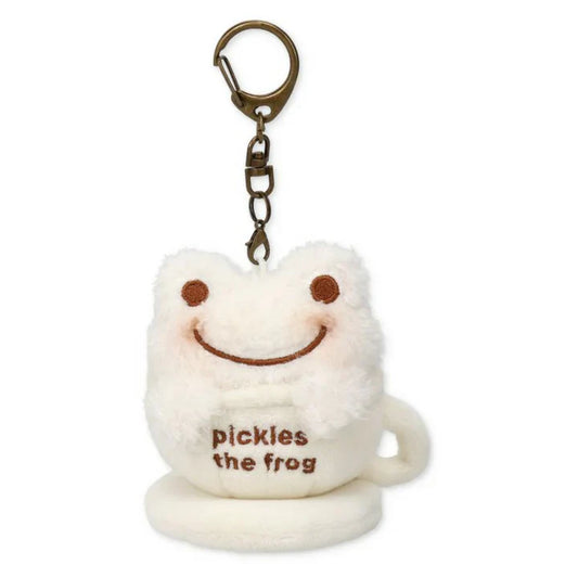 Pickles the Frog | Plush Keychain Bag Charm 75×80×70mm (Always Coffee Latte Art)