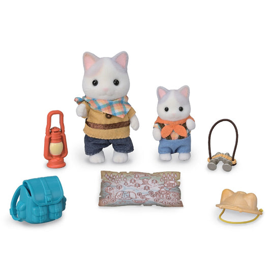 Sylvanian Families | Exciting Exploration Latte Cat Brother & Baby Set