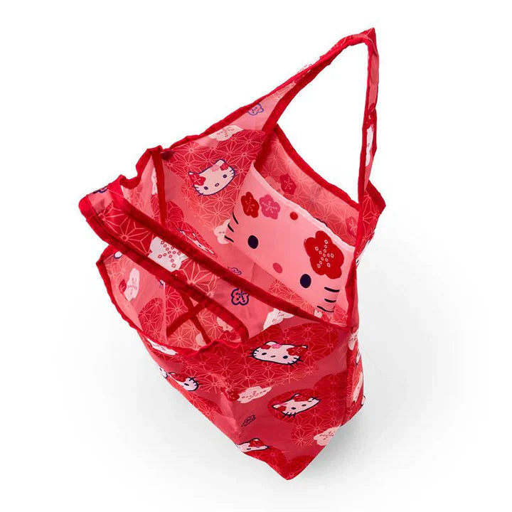 SANRIO | Hello Kitty Eco Shopping Tote Bag W49×D18×H69cm (Japanese Pattern Red)