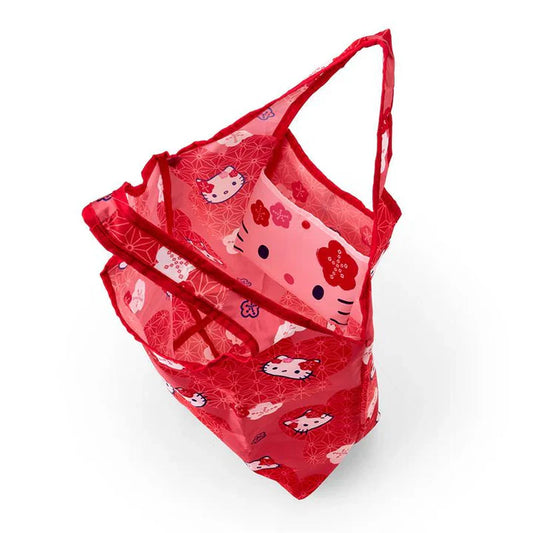 SANRIO | Hello Kitty Eco Shopping Tote Bag W49×D18×H69cm (Japanese Pattern Red)