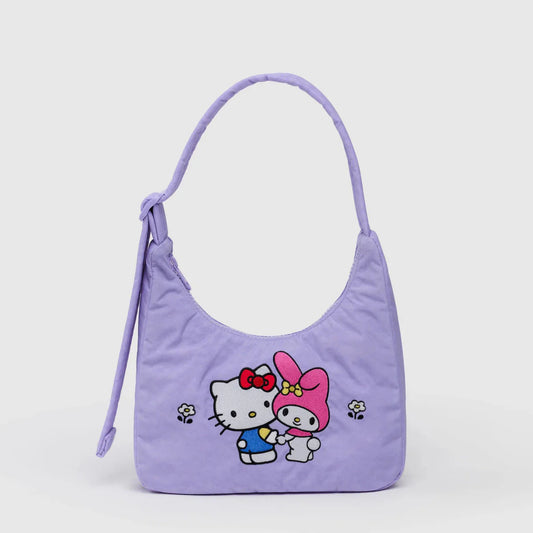Baggu Mini Nylon Shoulder Bag (Embroidered Hello Kitty & My Melody)