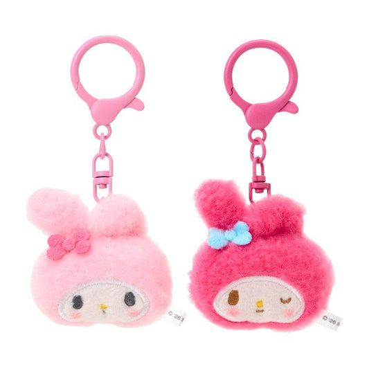 SANRIO | My Melody Plush Mascot Keychain Set of 2 50×25×55mm Each (Matching Smiley Faces)