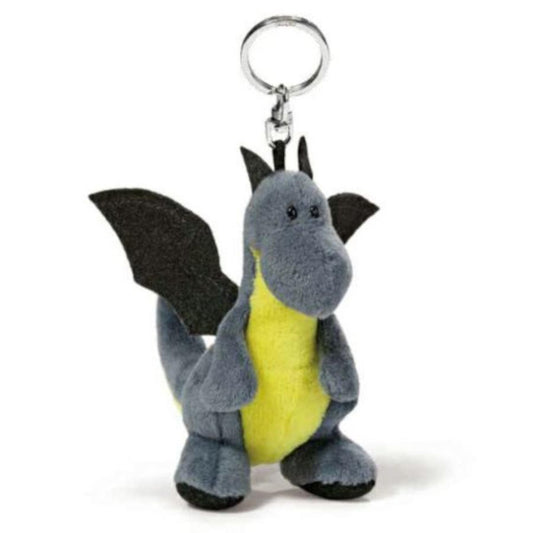 NICI Dragon Anthracite/Neon-green 10cm Bean Bag Keyring Keyholder
