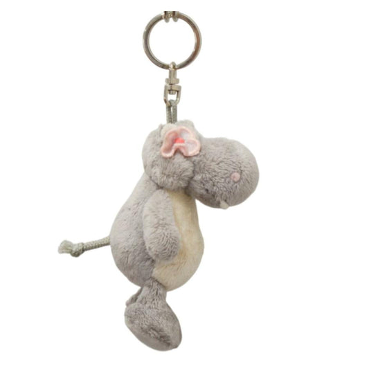 NICI Hippo 10cm Bean Bag Keyring Keyholder