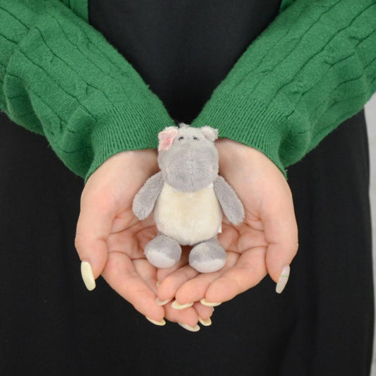 NICI Hippo 10cm Bean Bag Keyring Keyholder