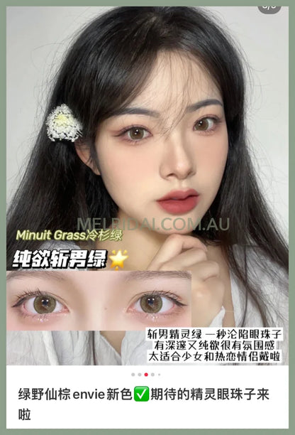 Enviecolor Contacts 1 Day 10 Pieces Minuit Grass Dia14.2Mm Bc8.6Mm