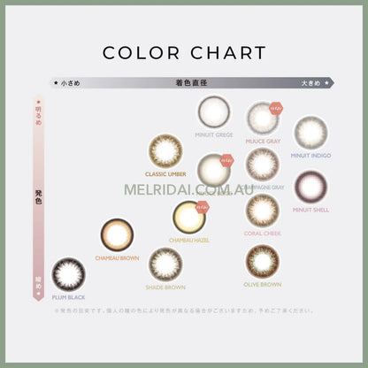 Enviecolor Contacts 1 Day 10 Pieces Classic Umber Dia14.0Mm Bc8.6Mm