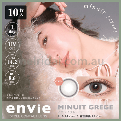 Enviecolor Contacts 1 Day 10 Pieces Minuit Grege Dia14.0Mm Bc8.6Mm