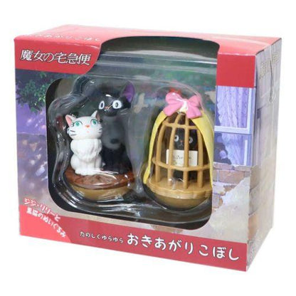 Studio Ghibli | Daruma Swaying Figure JIji/Lily & Cage 70 mm & 70 mm (Kiki’s Delivery Service)