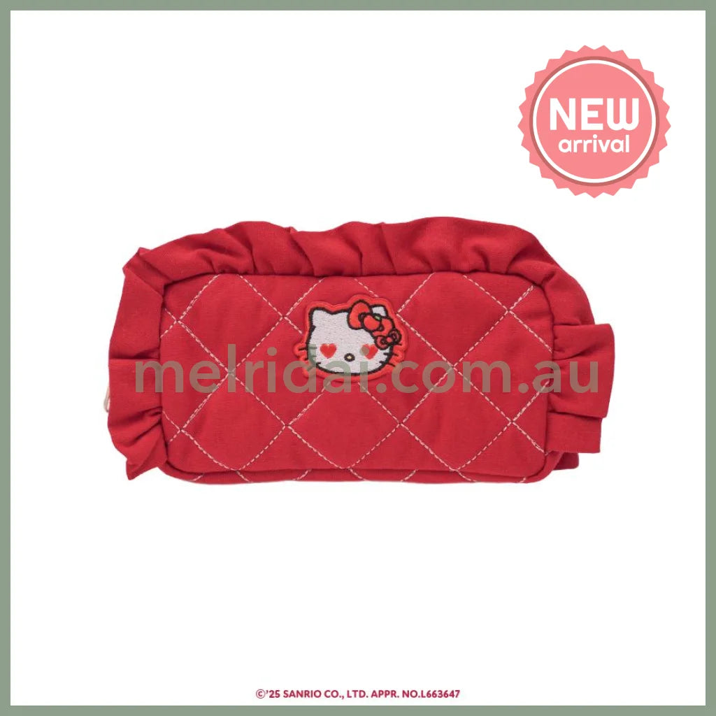 Etoile et Griotte x Sanrio | apple diner SURPRIZE Hello Kitty Quilted Pouch 175x90x100mm