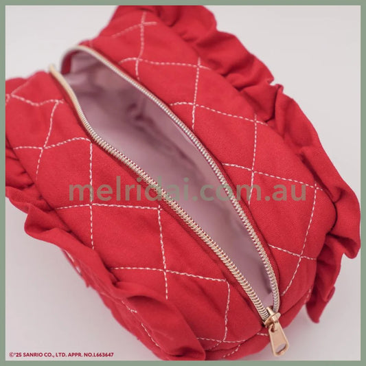 Etoile et Griotte x Sanrio | apple diner SURPRIZE Hello Kitty Quilted Pouch 175x90x100mm