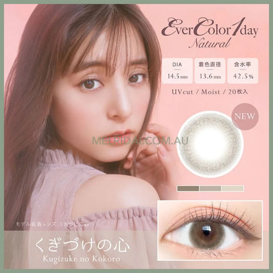 Ever Color 1 Day | 20Pcs Dia14.5Mm Bc8.7Mm (Natural Kugizuke No Kokoro)