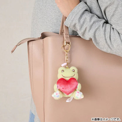 Pickles the Frog | Plush Keychain Bag Charm 90×80×60mm (Smile Heart)