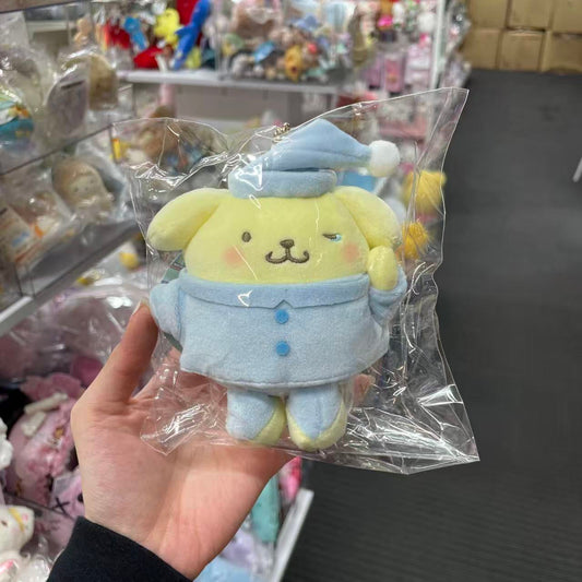 SANRIO | Pompompurin Mascot Holder Plush Keychain Bag Charm 10cm Approx. (Pyjama Party)