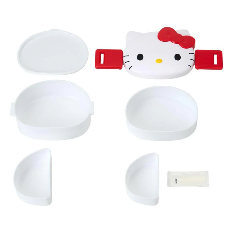 SANRIO | Hello Kitty Face-Shaped 2-Tier Lunch Box 140×110×90mm