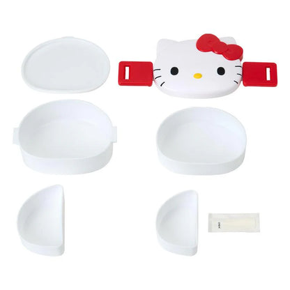 SANRIO | Hello Kitty Face-Shaped 2-Tier Lunch Box 140×110×90mm
