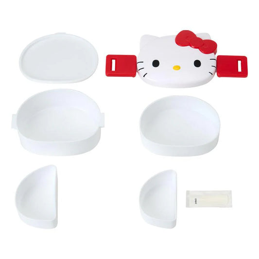 SANRIO | Hello Kitty Face-Shaped 2-Tier Lunch Box 140×110×90mm
