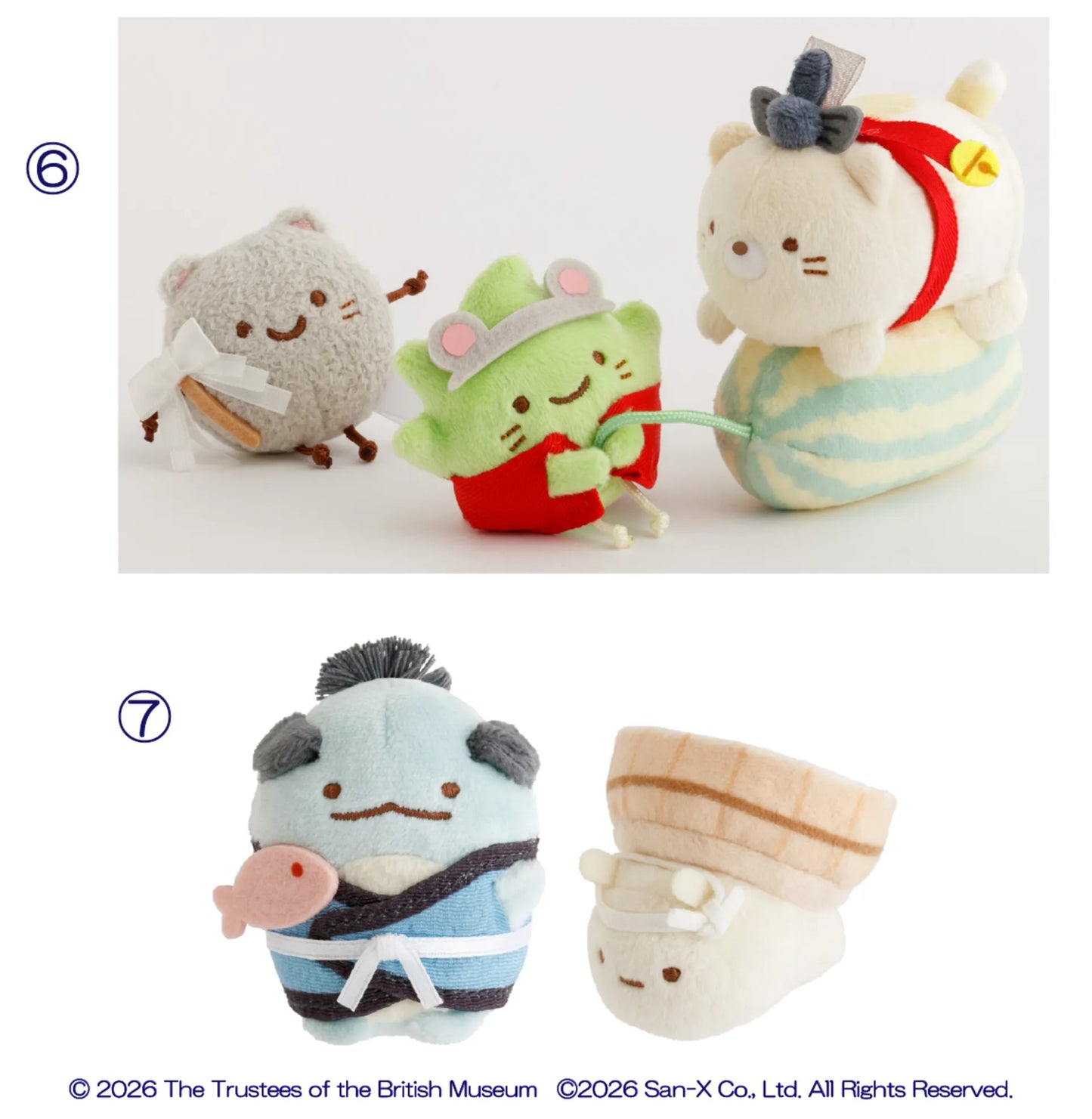 Edo in Focus x Sumikko Gurashi | British Museum Tenori Plush SS Mini Plush Toy Plush Doll Set
