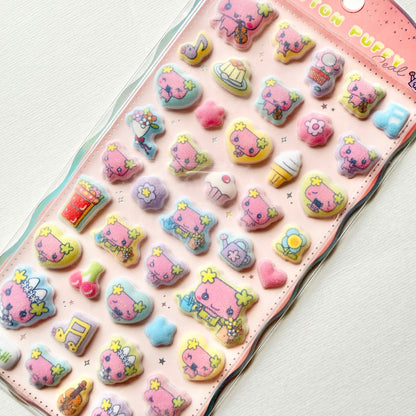 Tamagotchi | Crux Flowertchi Cotton Puffy Seal Sticker 200x100x8mm