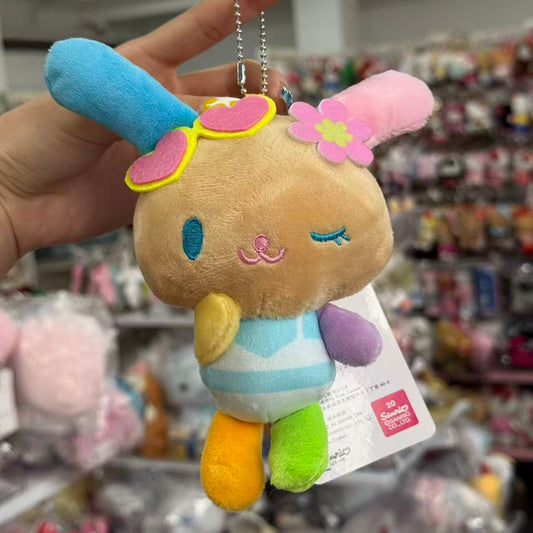 SANRIO x Avail | Tan Usahana Mascot Holder Plush Keychain Bag Charm 50×75×138mm (Swimsuit)