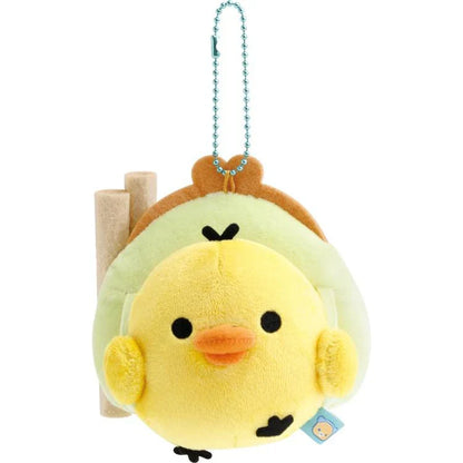 SAN-X | Kiiroitori Hanging Plush Keychain Bag Charm 110×115×100mm (Rilakkuma Gaming Adventurer)