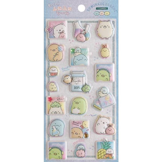 SAN-X | Sumikko Gurashi Marshmallow Stickers Blue 200×95mm (Squishy Rhinestones)