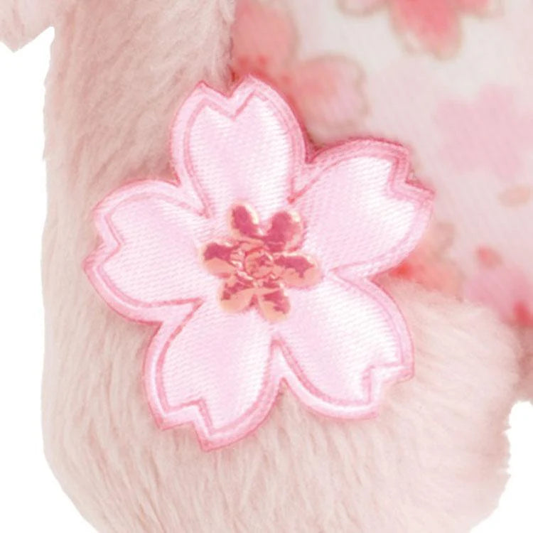 SAN-X | Rilakkuma Korilakkuma Plush Keychain Bag Charm 145×125×105mm (Sakura Cherry Blossom)