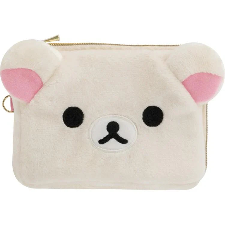 SAN-X | Rilakkuma Korilakkuma Plush Square Pass Case Pouch Reel 100×130×20mm
