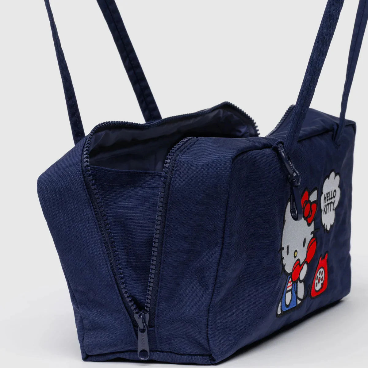 Baggu Nylon Bowler Bag (Embroidered Hello Kitty Phone)