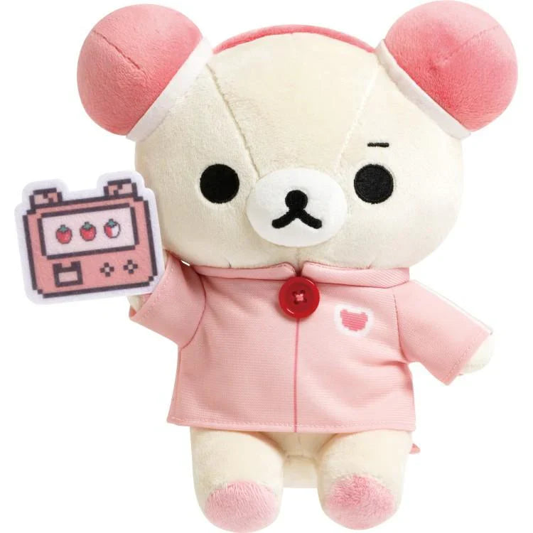 SAN-X | Korilakkuma Plush Toy Plush Doll Pink 190×190×120mm (Rilakkuma Gaming Console)